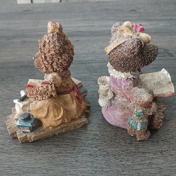 Charming Bear Figurine Set - Brown and Cream - Picture 2 of 4
